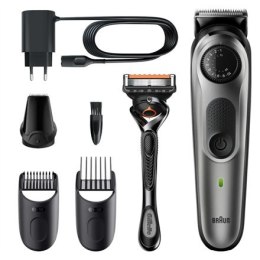 Braun Beard Trimmer BT5360 Cordless, Operating time (max) 100 min, Number of length steps 39, Li-Ion, Black/Silver