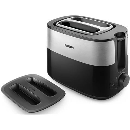 Philips | HD2517/90 Daily Collection | Toaster | Power 830 W | Number of slots 2 | Housing material Plastic | Black/Stainless St