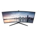 Samsung Curved Monitor LC34H890WGRXEN 34 ", VA, WQHD, 3440 x 1440, 21:9, 4 ms, 300 cd/m², Silver, 100 Hz, HDMI ports quantity 1