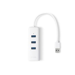 TP-LINK | 3-portowy koncentrator USB 3.0 i karta Gigabit Ethernet 2 w 1 adapter USB | UE330