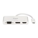 Adapter D-Link 3 w 1 USB-C na HDMI/VGA/DisplayPort DUB-V310 z USB Hub'em | Gwarancja 24 miesiące | USB Type-C