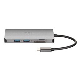 D-Link | 8-in-1 USB-C Hub with HDMI/Ethernet/Card Reader/Power Delivery | DUB-M810 | USB hub | Warranty month(s) | USB Type-C