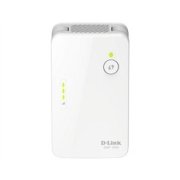 D-Link | Przedłużacz zasięgu Wi-Fi AC1300 | DAP-1620 | 802.11ac | 400+867 Mbit/s | 10/100/1000 Mbit/s | Porty LAN Ethernet (RJ-4