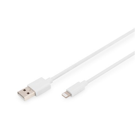 Digitus | Męski | 4-pinowy USB Typ A | Męski | Biały | Apple Lightning | 1 m