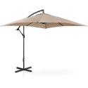 Parasol ogrodowy na wysięgniku kwadratowy 250 x 250 cm kremowy