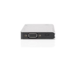 Digitus | USB-C Multiport Travel Dock | DA-70866 | Stacja dokująca | Porty Ethernet LAN (RJ-45) 1 | Porty VGA (D-Sub) 1 | Porty