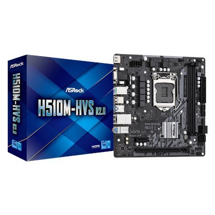 ASRock | H510M-HVS R2.0 | Processor family Intel | Processor socket LGA1200 | DDR4 DIMM | Memory slots 2 | Supported hard disk