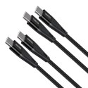 2x kabel USB Typ C - USB Typ C PowerDelivery 1.2m i 2m czarny