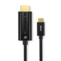 Kabel adapter przejściówka z USB Typ C - HDMI 2.0 4K 60Hz 1.8m czarny