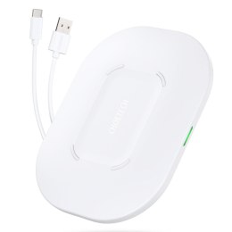 Ładowarka bezprzewodowa Qi 15W + kabel USB - USB Typ C 1m biały