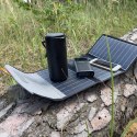 Ładowarka solarna słoneczna turystyczna 22W 2xUSB rozkładana czarna