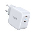 Szybka ładowarka sieciowa 2x USB Typ C Power Delivery 40W 3A biały