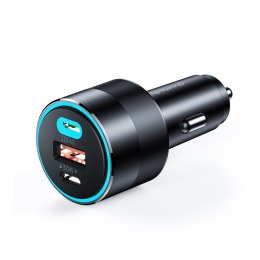 Szybka ładowarka samochodowa 130W 2xUSB-C + USB-A czarny