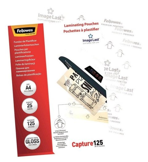 Fellowes | Lamination pouches | A4 (210 x 297 mm) | Glossy | Transparent