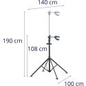 Stojak serwisowy do naprawy rowerów składny 1080-1900 mm do 25 kg