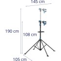 Stojak serwisowy montażowy do naprawy rowerów składny 1080-1900 mm do 25 kg