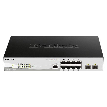 D-Link | 10-portowy przełącznik Gigabit PoE Metro Ethernet | DGS-1210-10P/ME | Zarządzany L2 | Desktop