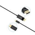 Kabel przejściówka z USB Typ C - Display Port 4K 1.8m czarny