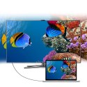 Kabel przejściówka z USB Typ C - Display Port 4K 1.8m czarny