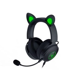 Słuchawki do gier nauszne Razer Kraken V2 Pro, w edycji Kitty - Przewodowe, Styl naduszny, Mikrofon usuwający szumy, Interchange