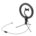 Lampa 10'' ring flash pierścień LED do telefonu smartfona do zdjęć selfie filmów