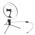 Lampa 10'' ring flash pierścień LED do telefonu smartfona do zdjęć selfie filmów