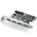 Karta rozszerzeń PCI Express 2.0 4xUSB-A 5Gb/s czarna