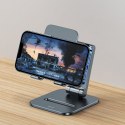 Podstawka stojak metalowy do smartfona Desktop Biaxial Foldable do 7" szary