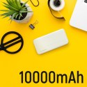 Powerbank Li-Po 10000mAh 2xUSB biały