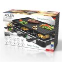 Adler | Raclette - grill elektryczny | AD 6616 | Stół | 1400 W | Czarny/stal nierdzewna