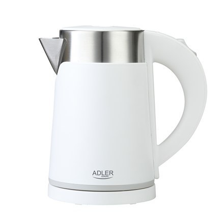 Adler | Kettle | AD 1372 | Electric | 800 W | 0.6 L | Plastic/Stainless steel | 360° rotational base | White