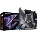 Gigabyte | B760I AORUS PRO 1.0 | Rodzina procesorów Intel | Gniazdo procesora LGA1700 | DDR5 DIMM | Gniazda pamięci 2 | Obsługiw