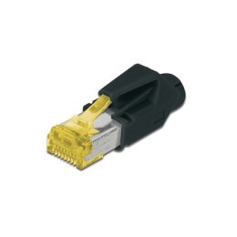 Digitus | A-MO6A 8/8 HRS | AT 6A modular RJ45 Plug, Hirose TM31 8P8C, shielded, for round cable, incl. hood