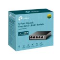 TP-LINK | 5-Port Gigabit Easy Smart Switch with 4-Port PoE+ | TL-SG105MPE | Managed L2 | Desktop | 1 Gbps (RJ-45) ports quantity