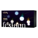 Twinkly | Festoon Smart LED Lights 40 AWW (Gold+Silver) G45 bulbs, 20m | AWW - Cool to Warm white