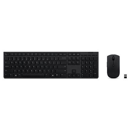 Lenovo | Professional Wireless Rechargeable Keyboard and Mouse Combo (Litewski) | Zestaw klawiatura i mysz | Bezprzewodowy | Mys