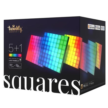 Twinkly Squares Smart LED Panels Starter Kit (6 paneli) Twinkly | Squares Smart LED Panels Starter Kit (6 paneli) | RGB - 16M+ k