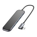 Adapter przejściówka HUB USB-C na 4x USB 3.0 USB-C PD do MacBook PC szary