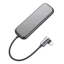 Adapter przejściówka HUB USB-C na 4x USB 3.0 USB-C PD do MacBook PC szary