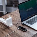 Adapter przejściówka HUB USB-C na 4x USB 3.0 USB-C PD do MacBook PC szary