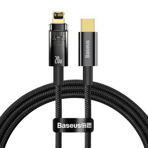 Explorer Series kabel przewód USB-C Iphone Lightning 20W 1m czarny