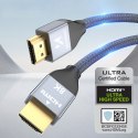 Kabel przewód HDMI 2.1 8K 60 Hz 48 Gbps 4K 120 Hz 2K 144 Hz 5 m srebrny