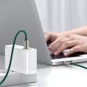 Kabel przewód w oplocie USB-C USB-C 100W z wyświetlaczem miernikiem mocy 1m zielony