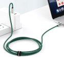 Kabel przewód w oplocie USB-C USB-C 100W z wyświetlaczem miernikiem mocy 1m zielony