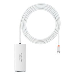 Lite Series przejściówka HUB USB-C 4x USB 3.0 2m biały