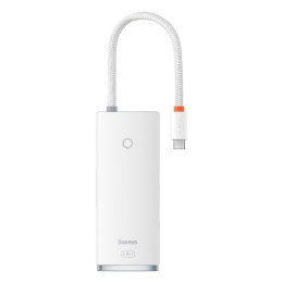 Lite Series przejściówka HUB USB-C HDMI 4x USB 3.0 20cm biały