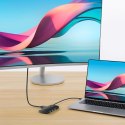 Lite Series przejściówka HUB USB-C HDMI 4x USB 3.0 20cm czarny