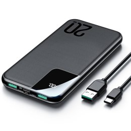 Powerbank 10000mAh 20W Quick Charge 2xUSB 1xUSB-C czarny