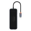 AcmeJoy HUB 4-Portowy USB-C USB-C 4xUSB 3.0 ciemnoszary