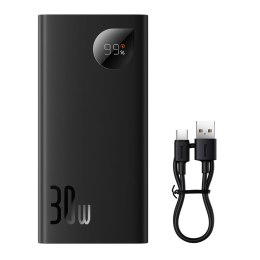 Adaman2 powerbank z wyświetlaczem 10000mAh 2xUSB USB-C Overseas Edition czarny